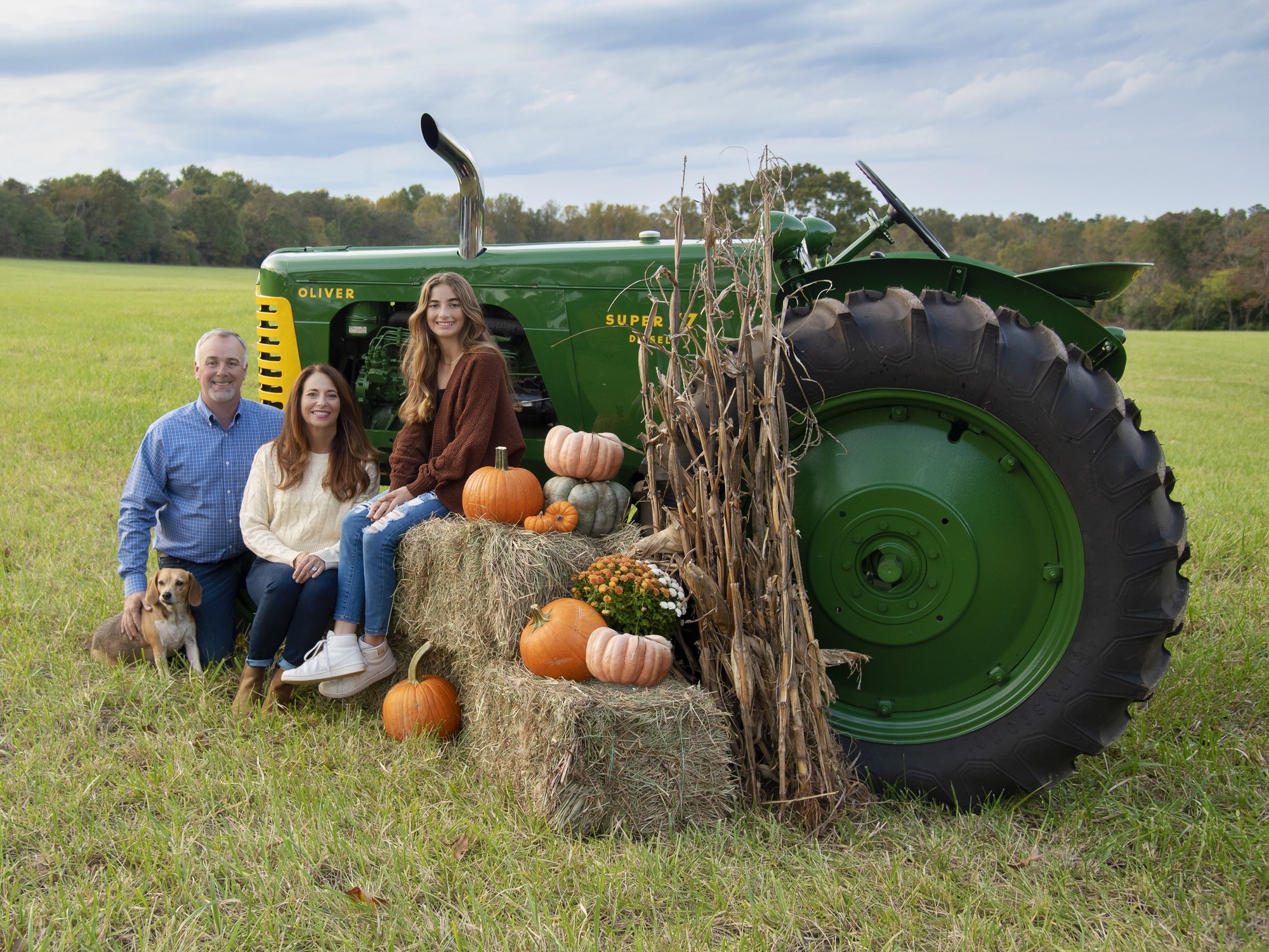 The Terry family with the Oliver Super 77 Diesel